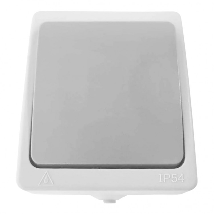 Вимикач 1-клавішний Ardero EV211-WG Siena 10А IP54 сірий