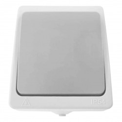 Вимикач 1-клавішний прохідний Ardero EV221-WG Siena 10А IP54 сірий