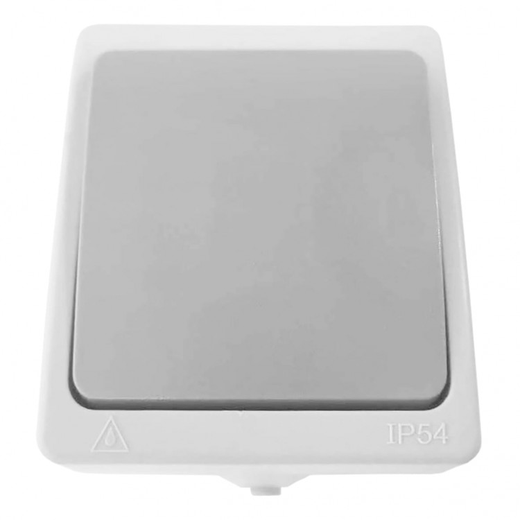 Вимикач 1-клавішний прохідний Ardero EV221-WG Siena 10А IP54 сірий