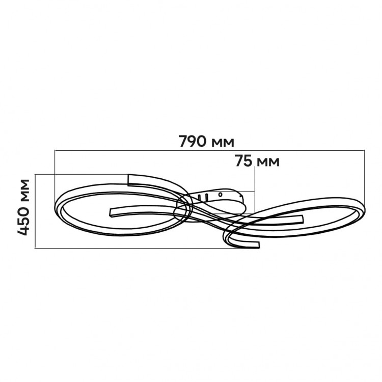 Світлодіодний накладний світильник Ardero AL6545ARD FORCE L 68Вт білий
