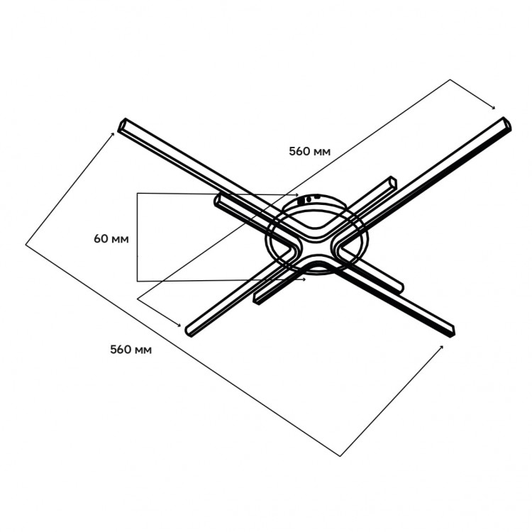 Светодиодный накладной светильник Ardero AL6185-1ARD MILL 64Вт черный