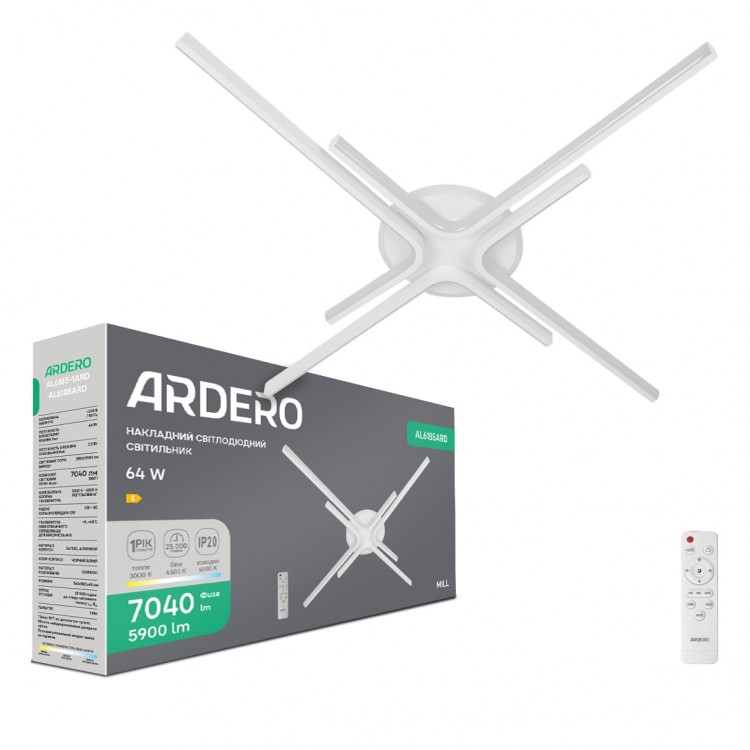 Светодиодный накладной светильник Ardero AL6185ARD MILL 64Вт белый