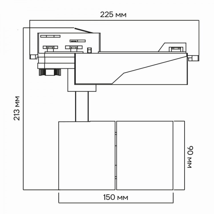 Світлодіодний трековий світильник Ardero AL130 30Вт 4000K чорний