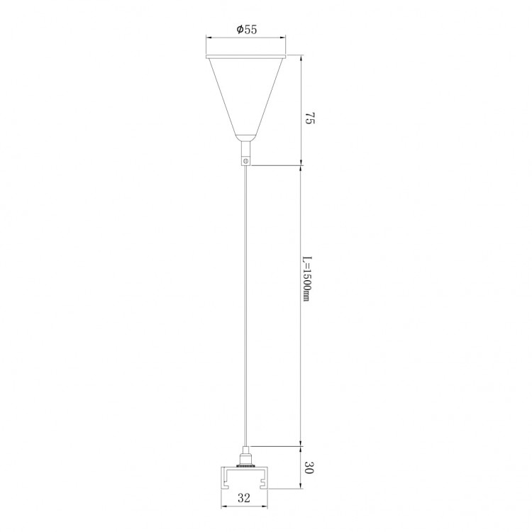 Тросовый подвес Ardero для трехфазного шинопровода LD1302 150 см