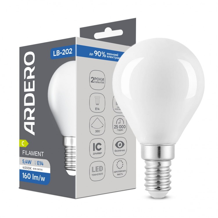 Светодиодная лампа Ardero LB-202 5,4Вт E14 4000K матовая
