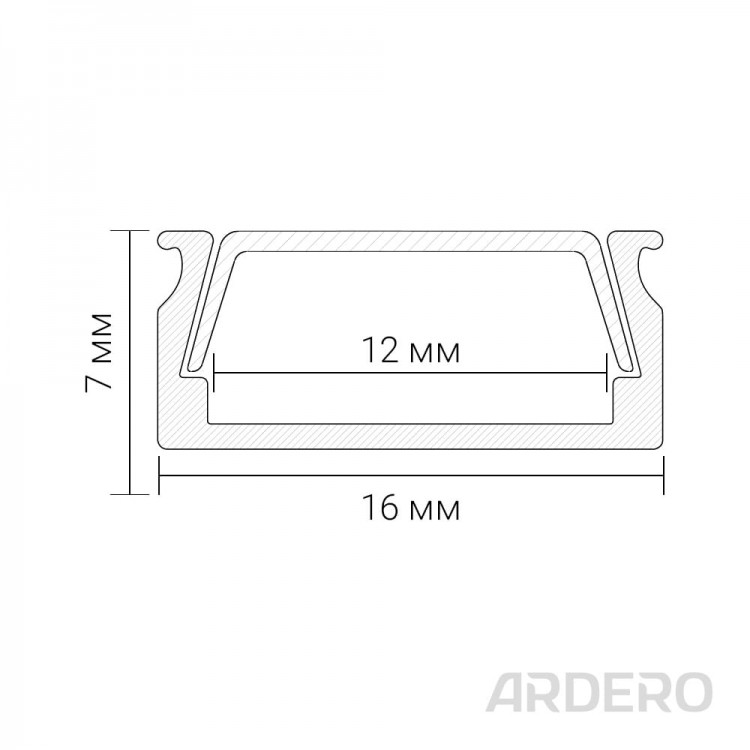 Профіль для світлодіодної стрічки Ardero CAB262