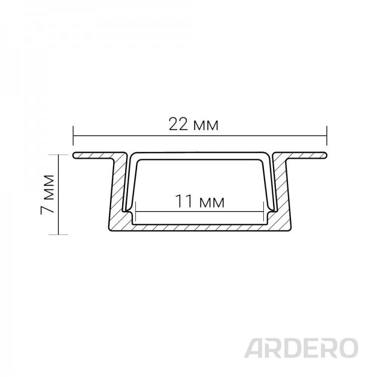 Профіль для світлодіодної стрічки Ardero CAB251