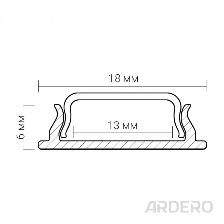 Профіль для світлодіодної стрічки Ardero CAB264