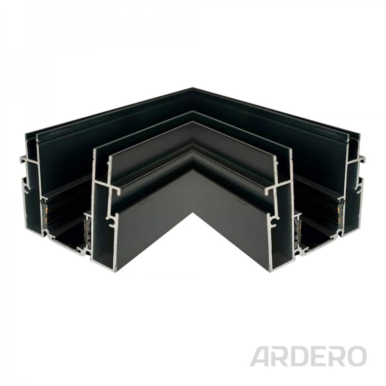 Кутовий з'єднувач Ardero LD2040 для вбудованого шинопроводу CABM1004 чорний