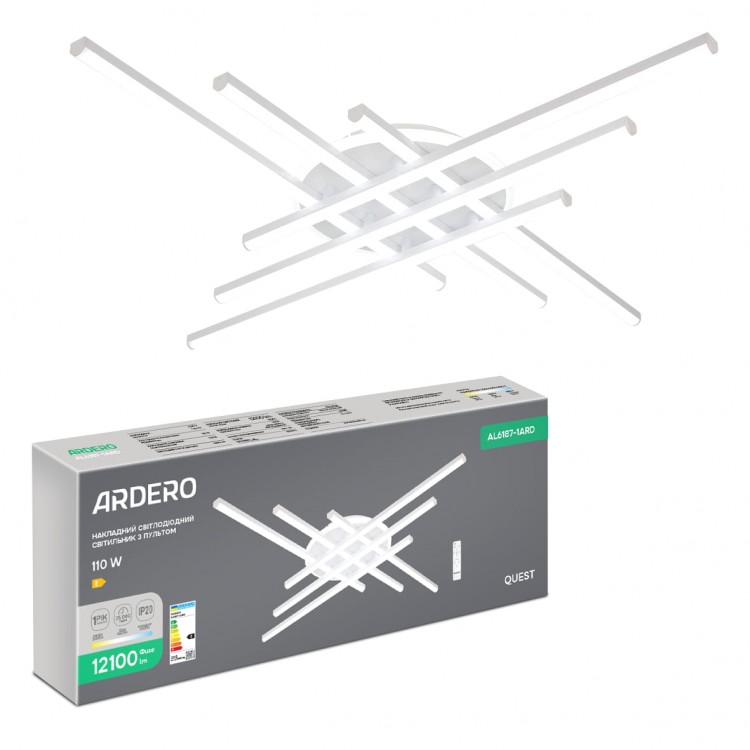 Світлодіодний накладний світильник Ardero AL6187-1ARD QUEST 110Вт білий