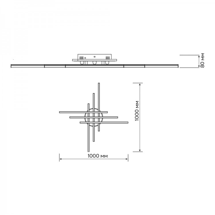 Світлодіодний накладний світильник Ardero AL6187-1ARD QUEST 110Вт білий