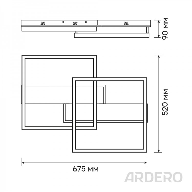 Світлодіодний накладний світильник Ardero AL6496ARD URBAN B 75Вт чорний