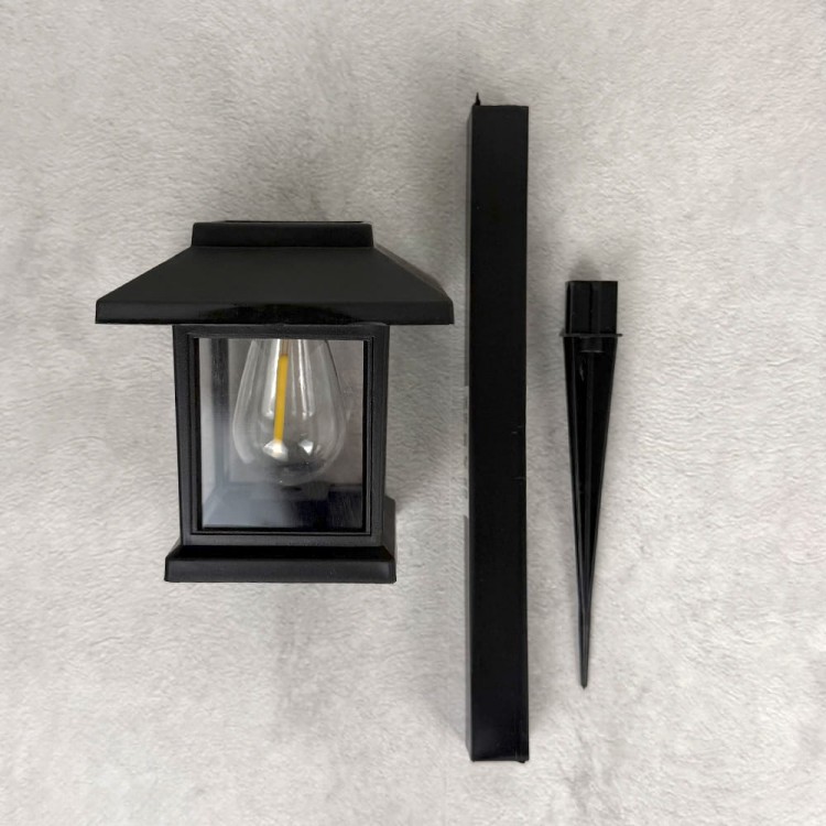 Ґрунтовий світлодіодний світильник Feron PL145 2800К на сонячній батареї чорний