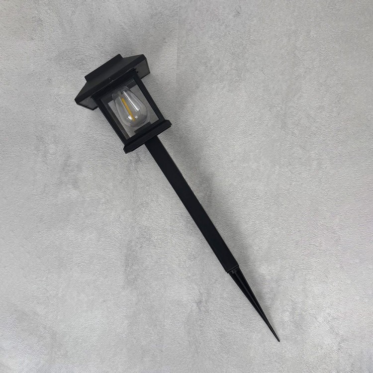 Ґрунтовий світлодіодний світильник Feron PL145 2800К на сонячній батареї чорний