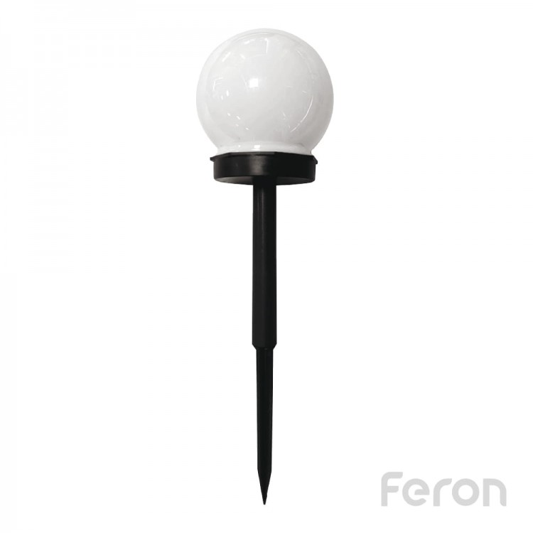 Ґрунтовий світлодіодний світильник Feron PL121 3000K на сонячній батареї чорний