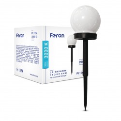 Ґрунтовий світлодіодний світильник Feron PL126 3000K на сонячній батареї чорний