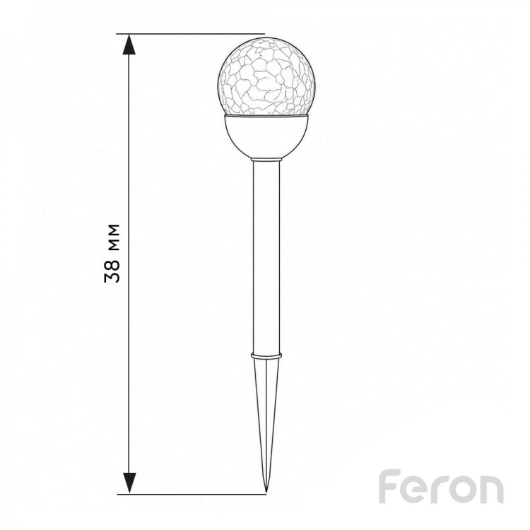 Грунтовой светодиодный светильник Feron PL131 RGB на солнечной батарее хром