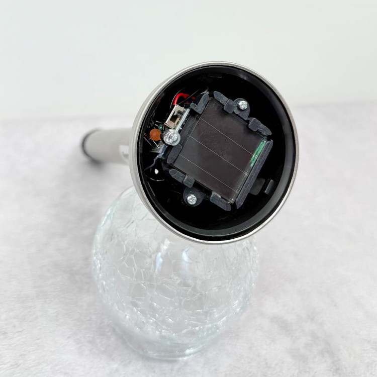 Грунтовой светодиодный светильник Feron PL131 RGB на солнечной батарее хром