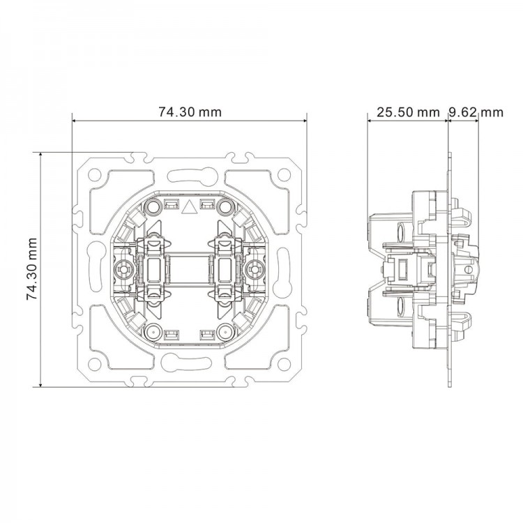 Вимикач кнопковий 1-клавішний Ardero EV141-B Soft 10А чорний