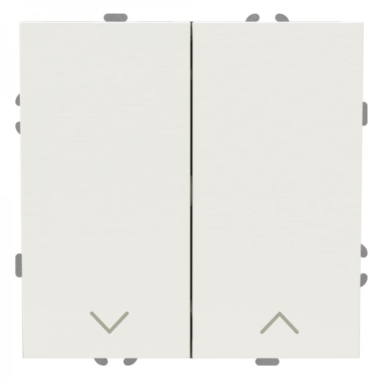 Вимикач для жалюзі 2-клавішний Ardero EV152-W Soft 10А білий