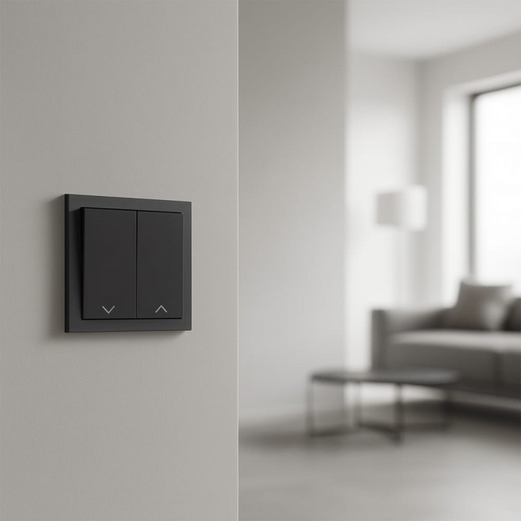 Вимикач для жалюзі 2-клавішний Ardero EV152-W Soft 10А білий