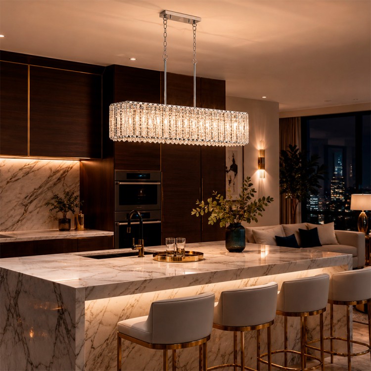 Светодиодная люстра Lumiart Atelier BL5004 QUINN под лампу хром