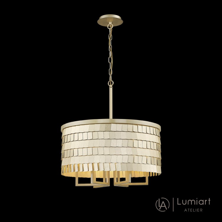 Світлодіодна люстра Lumiart Atelier BL5010 TERESA під лампу золотий сатин