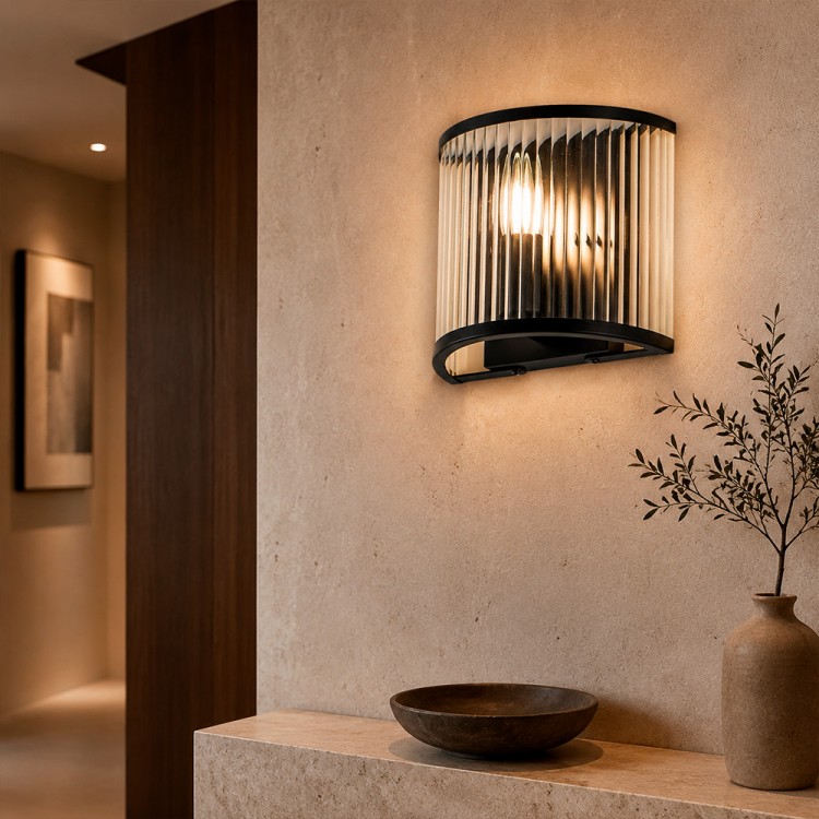 Накладний світильник Lumiart Atelier BL5016-1 JANE під лампу чорний матовий