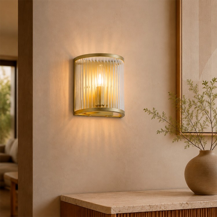 Накладной светильник Lumiart Atelier BL5016-2 JANE под лампу золотой сатин