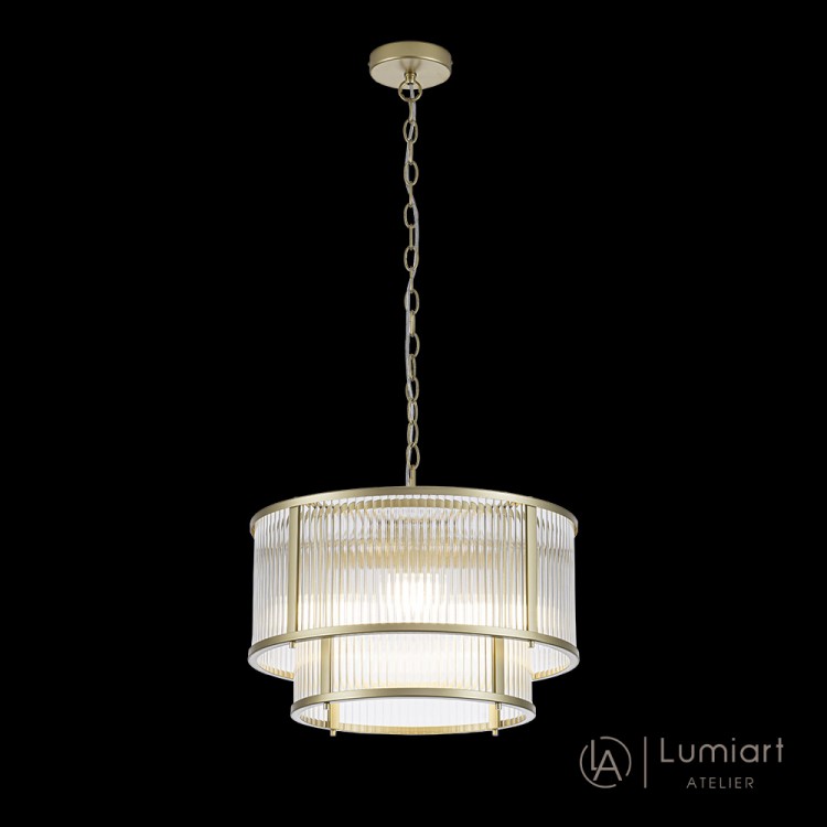 Светодиодная люстра Lumiart Atelier BL5017-2 JANE под лампу золотой сатин