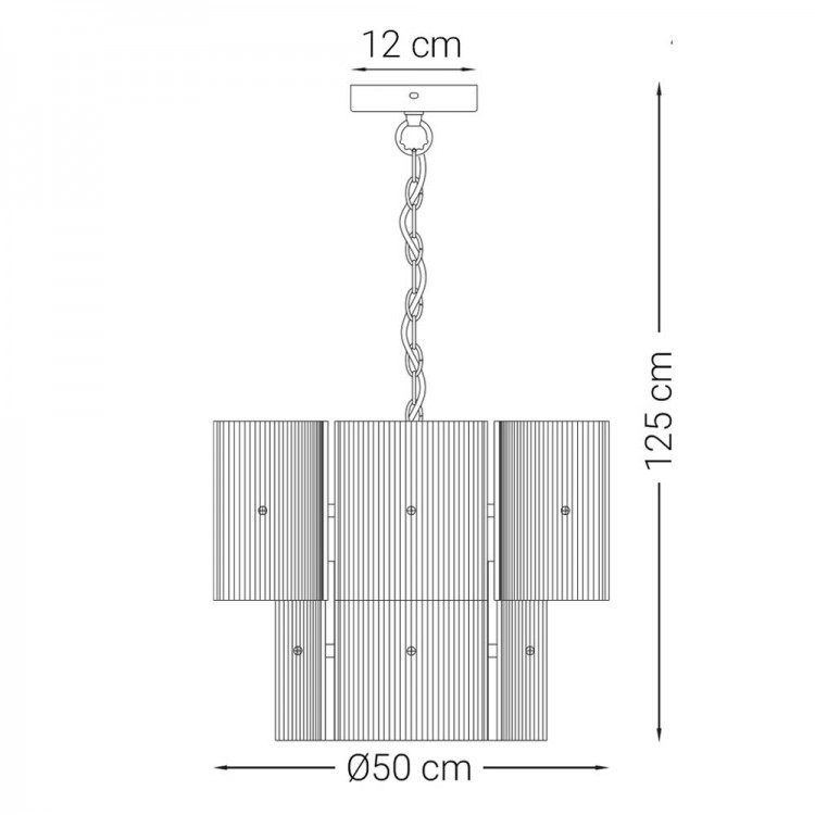 Люстра Lumiart Atelier BL5019-1 ERICA под лампу E14*6 золото