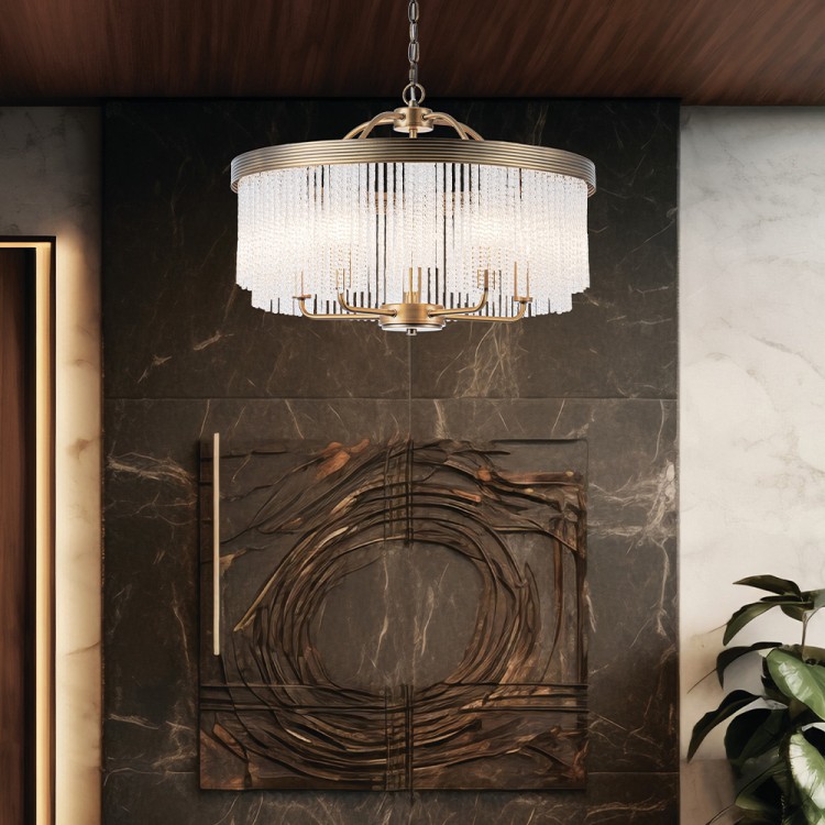 Світлодіодна люстра Lumiart Atelier BL5022 TIENA під лампу золотий латунь