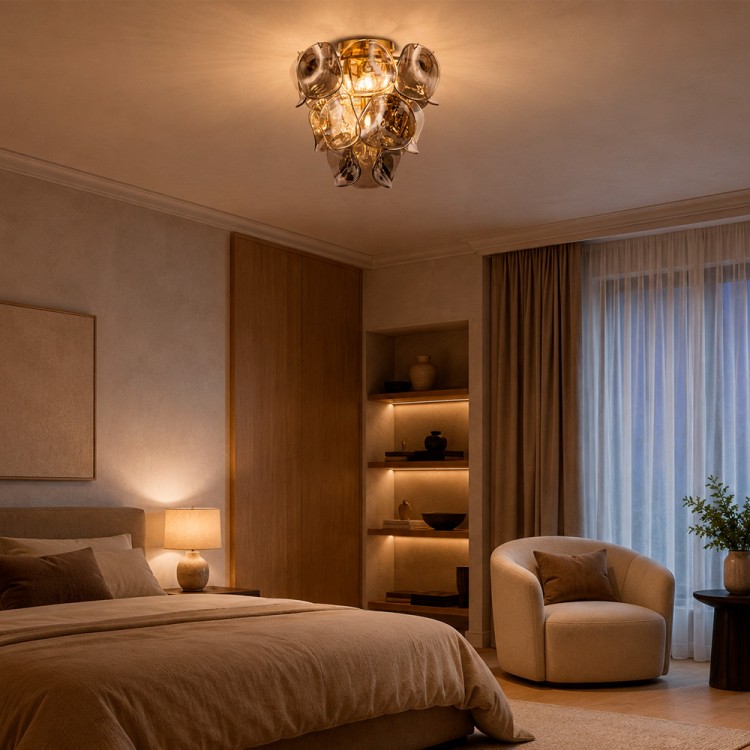 Светодиодная люстра Lumiart Atelier BL5023 KAREN под лампу золотой латунь