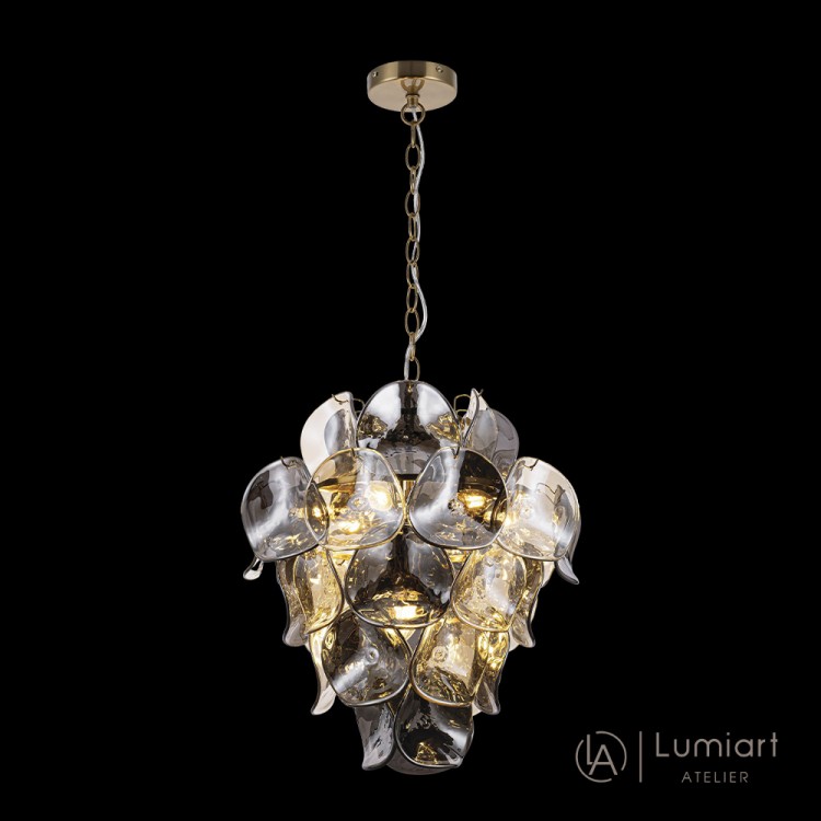 Светодиодная люстра Lumiart Atelier BL5024 KAREN под лампу золотой латунь