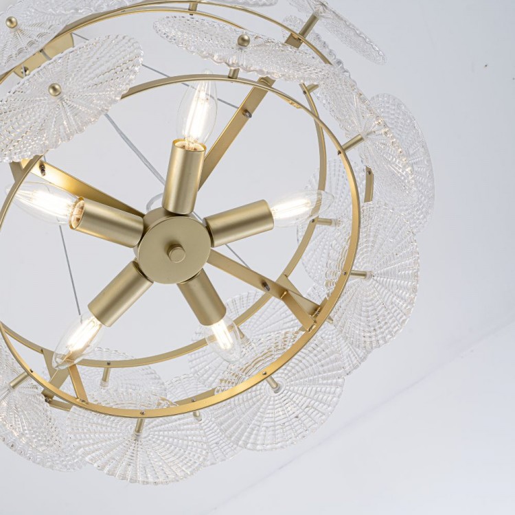Світлодіодна люстра Lumiart Atelier BL5026 MARY під лампу золотий сатин