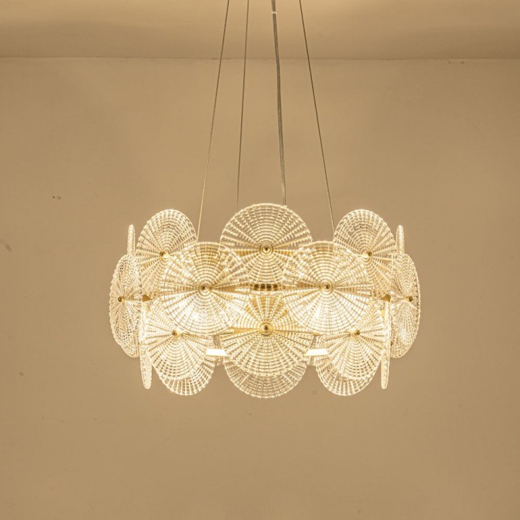 Світлодіодна люстра Lumiart Atelier BL5026 MARY під лампу золотий сатин