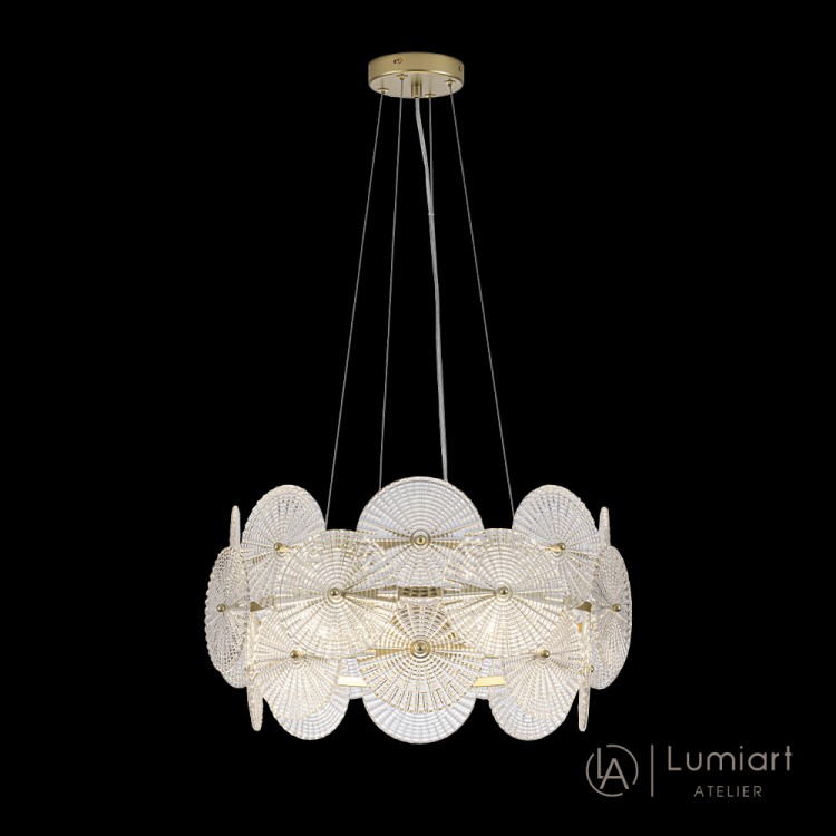 Світлодіодна люстра Lumiart Atelier BL5026 MARY під лампу золотий сатин