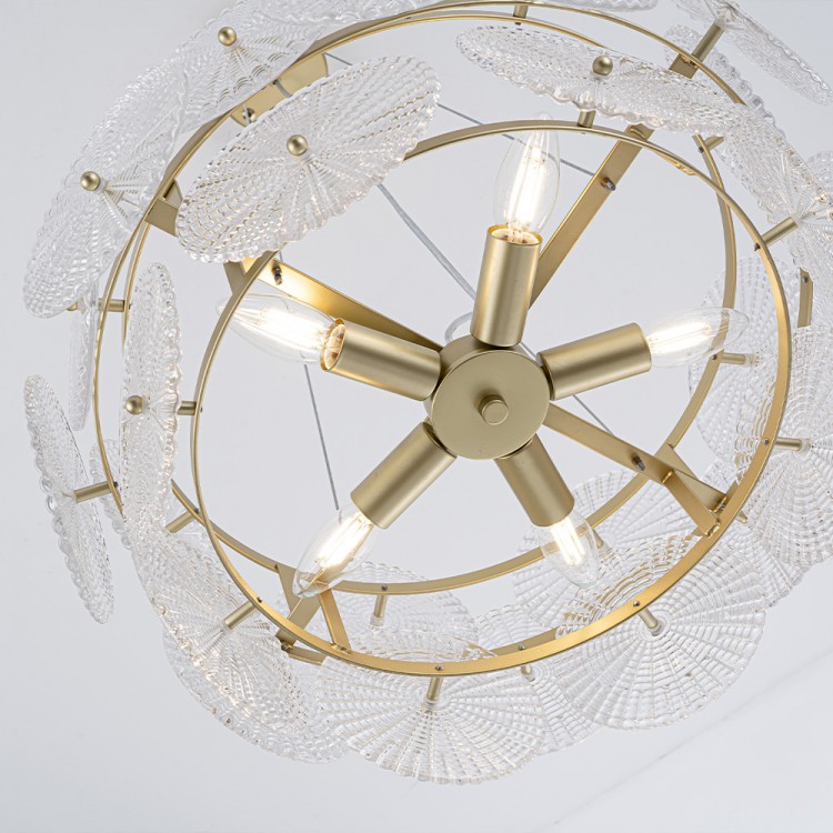 Світлодіодна люстра Lumiart Atelier BL5026 MARY під лампу золотий сатин