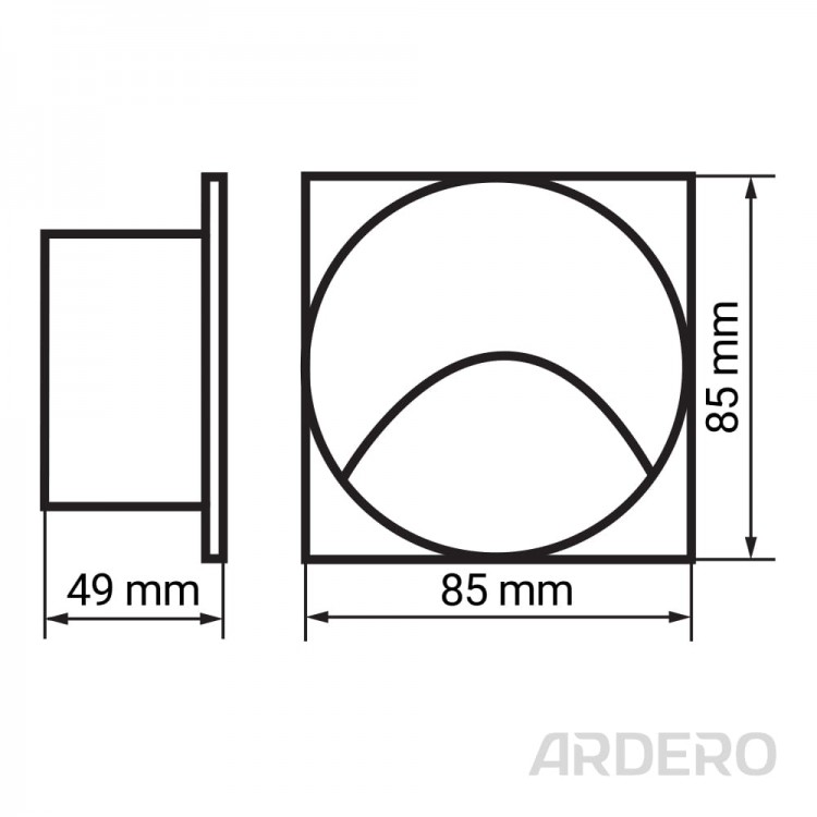Архитектурный светодиодный накладной светильник Ardero DH1040ARD STONE 3Вт белый