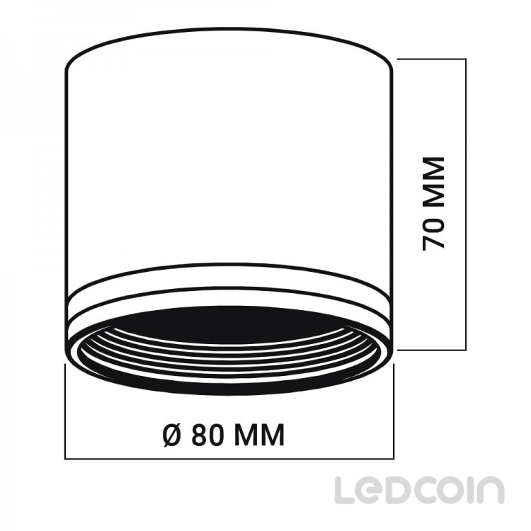 Накладной светильник Ledcoin ML406 Mero под лампу черный