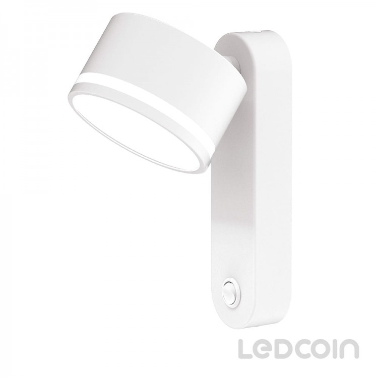 Накладной светильник Ledcoin ML416-S Mero под лампу с выключателем белый