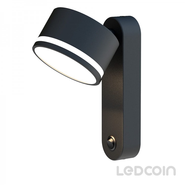 Накладной светильник Ledcoin ML416-S Mero под лампу с выключателем черный