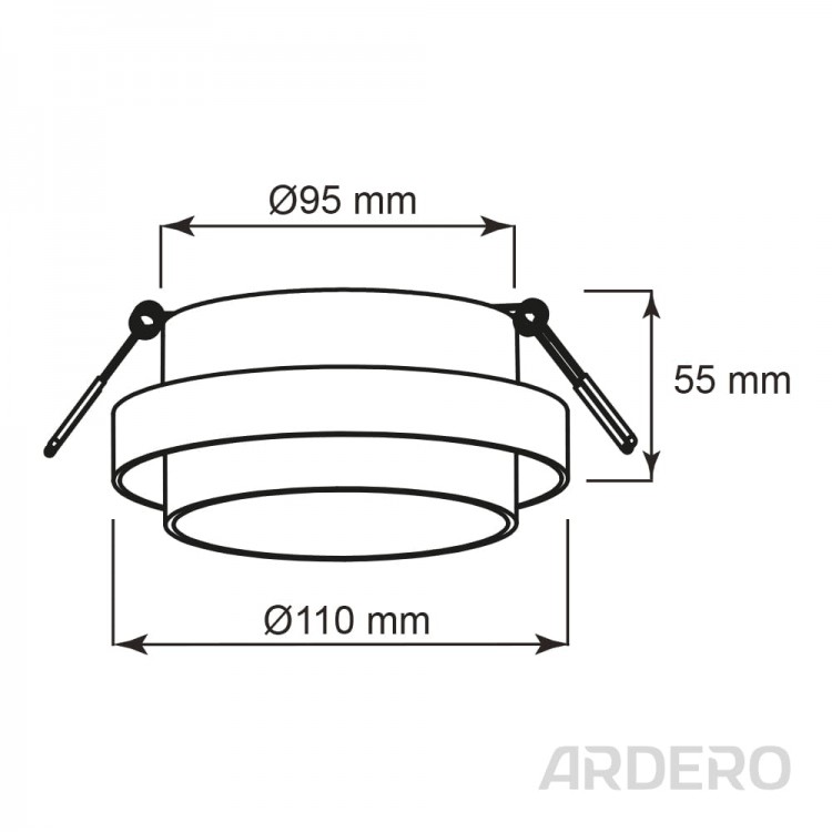 Встраиваемый светильник Ardero DL2819 GX53 белый