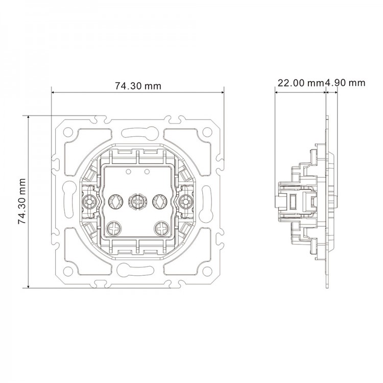 Розетка Ardero ER111-SD Soft 16А без заземлення пісочна