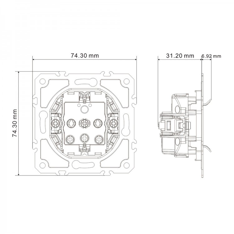 Розетка Ardero ER121-SD Soft 16А із заземленням пісочна