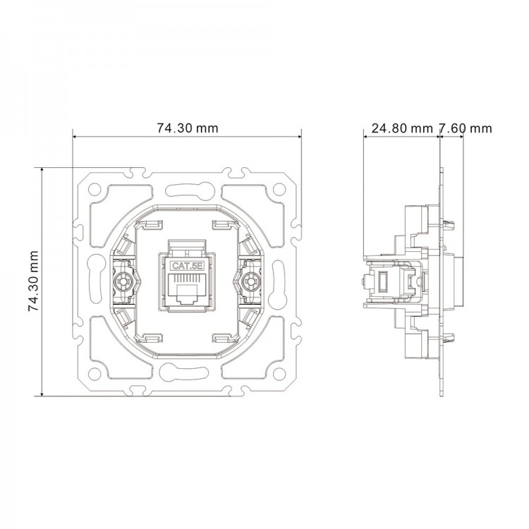 Розетка комп'ютерна Ardero ER151PC-SD Soft пісочна