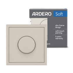 Світлорегулятор поворотний Ardero EV111D-SD Soft 5-100Вт пісочний