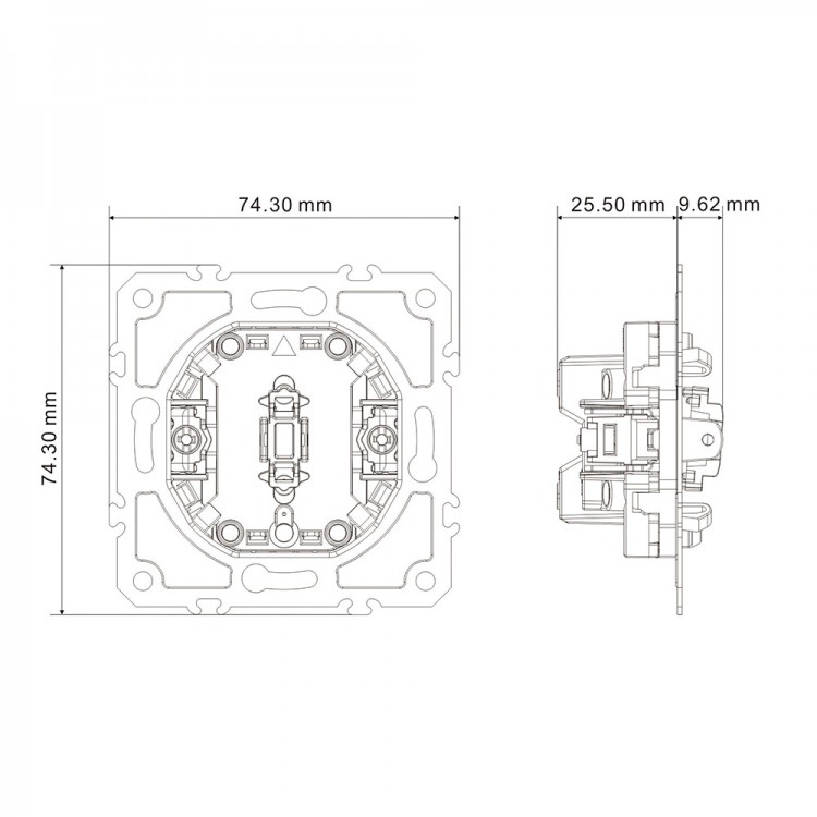 Вимикач 1-клавішний перехресний Ardero EV131-SD Soft 10А пісочний