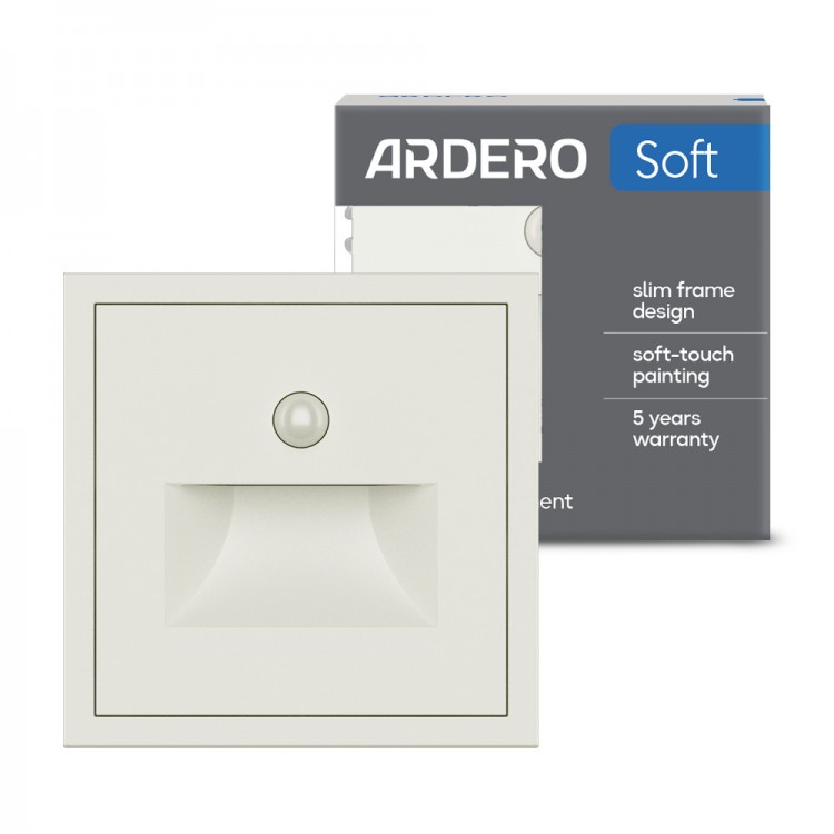 Світильник світлодіодний для підсвітки сходів Ardero EV181-W Soft 1Вт 3000K з ІЧ-датчиком білий