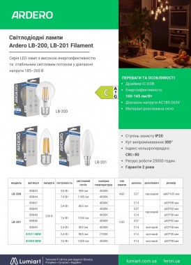 Ardero LB-200 LB-201 Filament